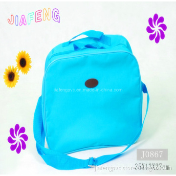 Sky Blue 420d Polyester Travel Bag With Shoulder Strap and Handles